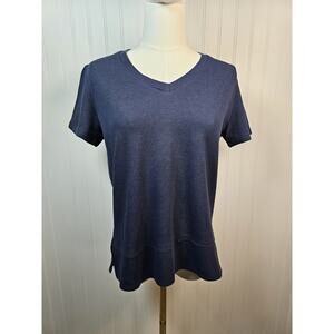 Southcott Navy Blue Magnolia Top Women's Size M Bamboo Cotton Made in USA